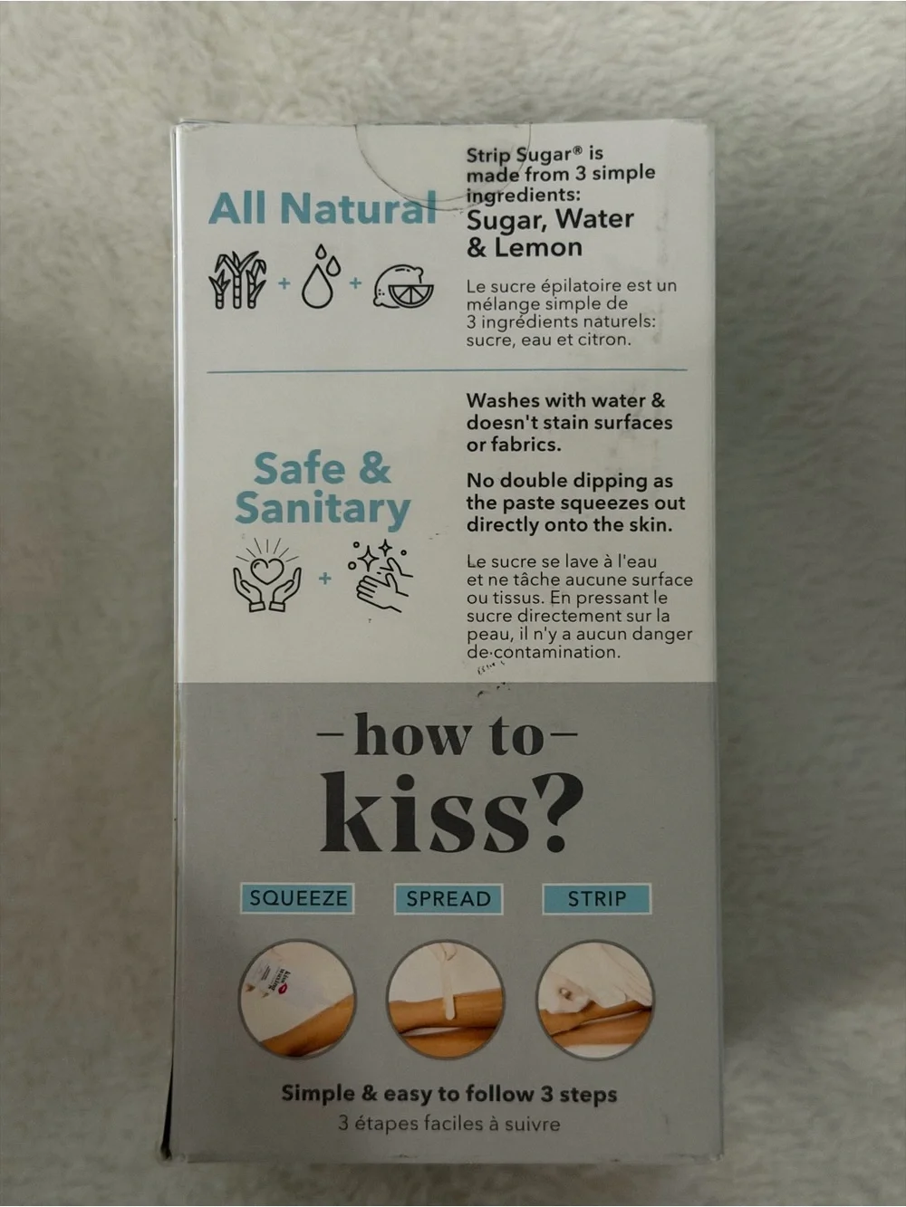 Kiss Waxing Strip Sugar Body Hair Removal Kit
